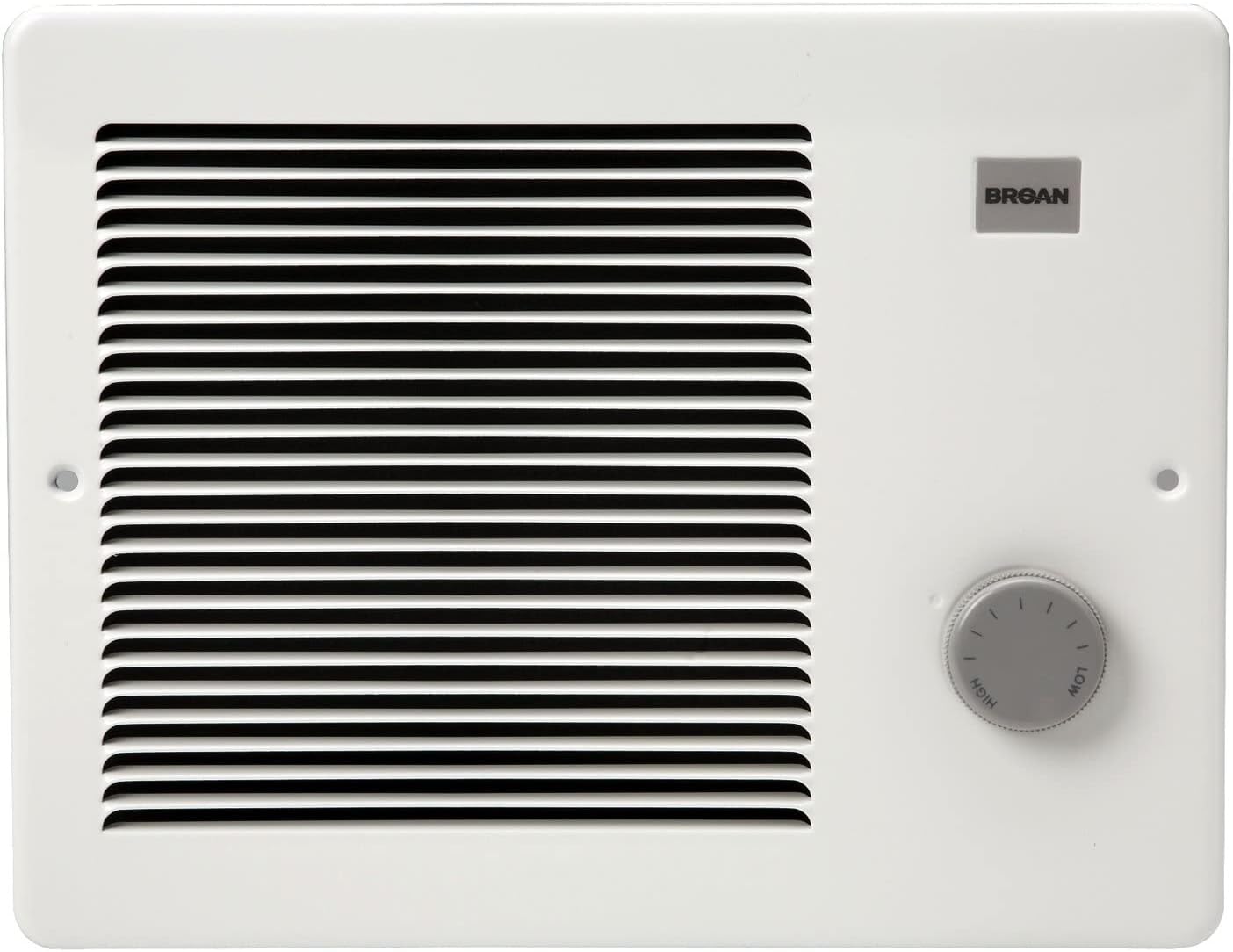 Broan-NuTone White Wall Heater: Adjustable Thermostat, 750/1500W