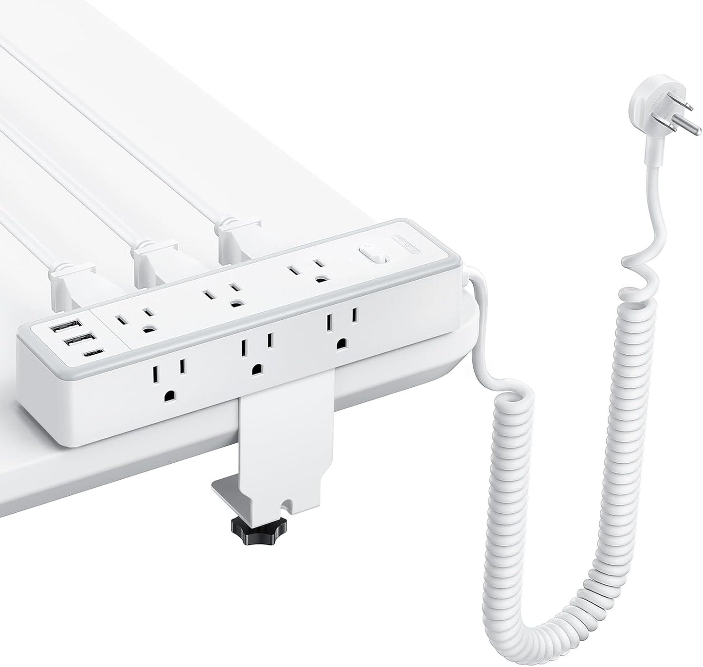 12 in 1 Standing Desk Power Strip with 10ft Extension Cord