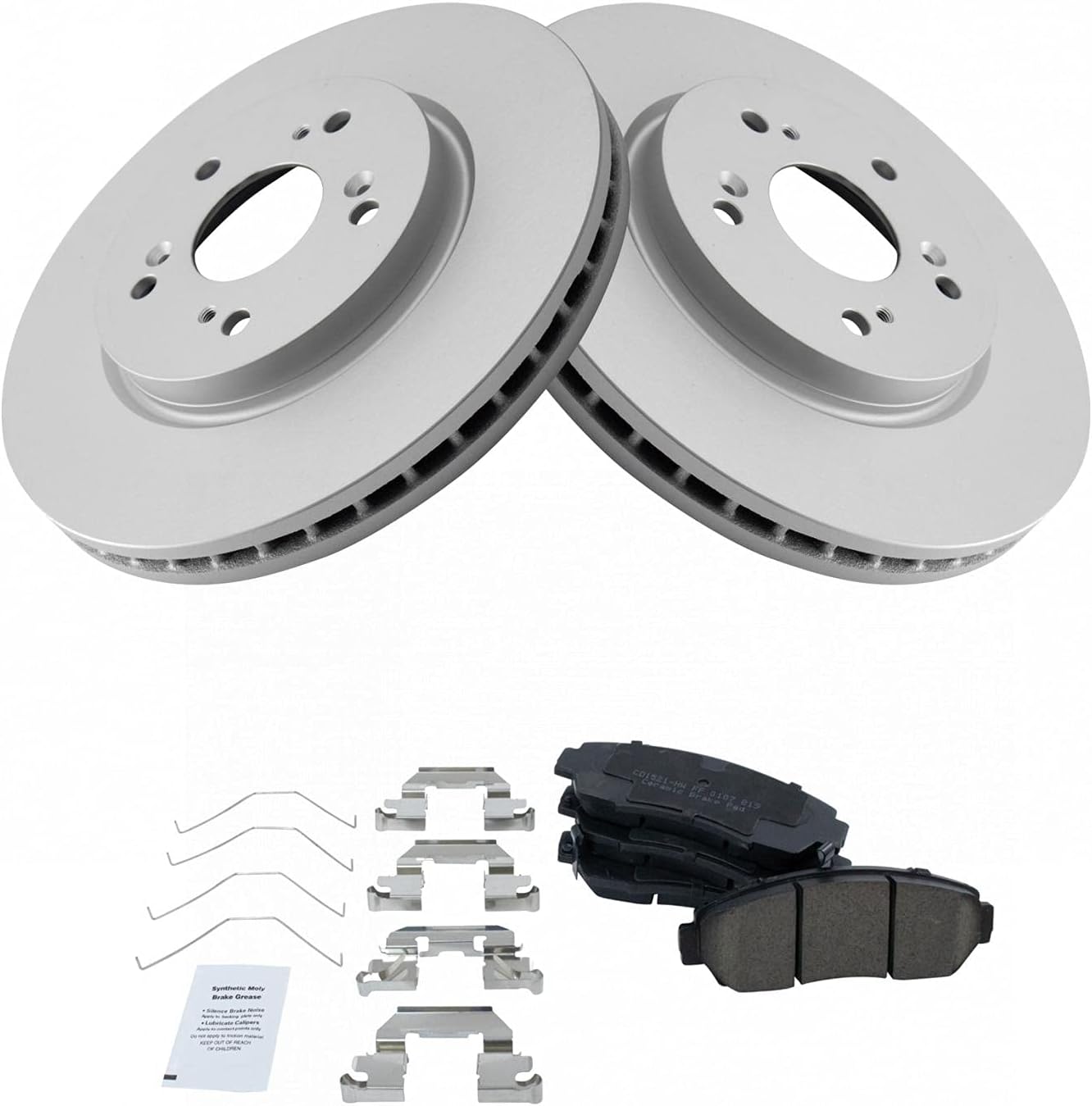 TRQ Front Brake Pad & Rotor Kit for Honda Accord and CR-V