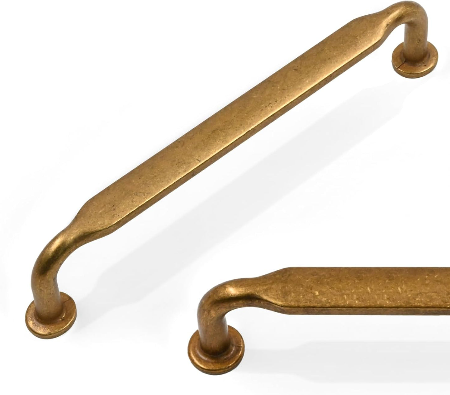10 Pack Antique Brass Cabinet Pulls for Vintage Retro Style