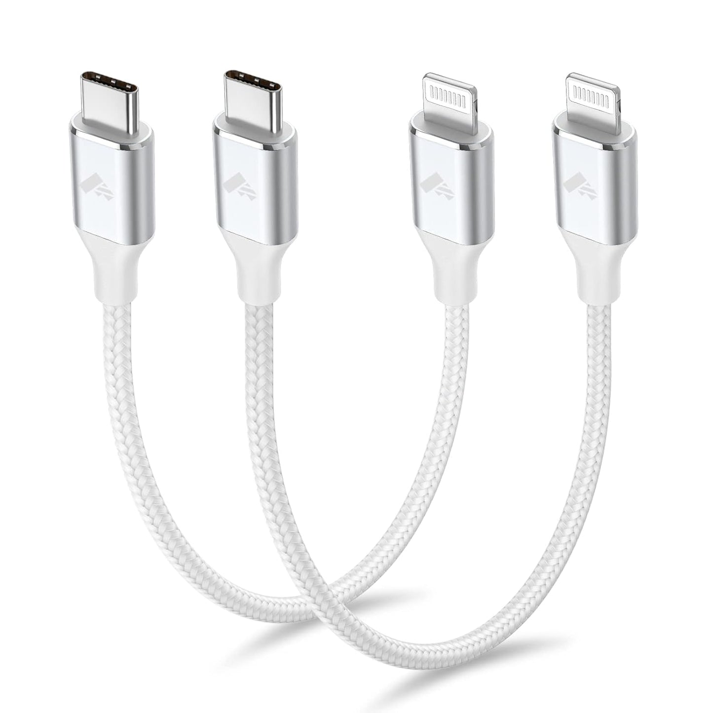 Aiminu 1ft 2Pack Fast Charge Lightning Cable