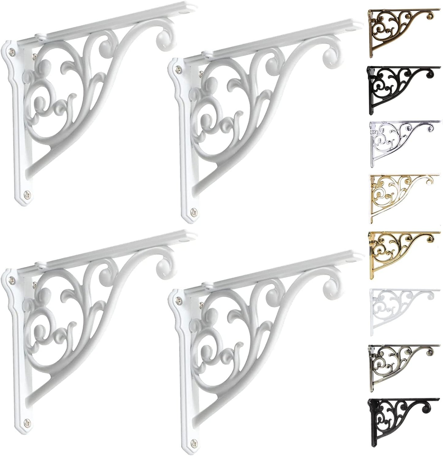 Heavy Duty 8 Inch Shelf Brackets for Elegant Home Decor