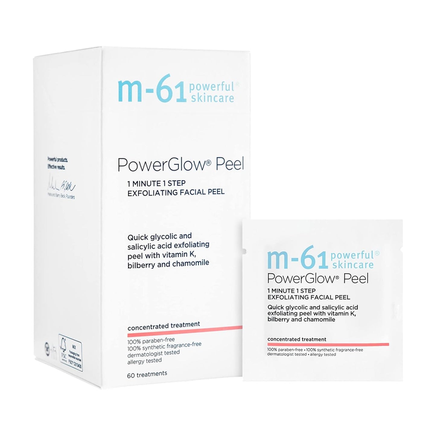 m-61 PowerGlow Peel Exfoliating Facial Peel for Radiant Skin