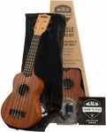 Kala Ukuleles Soprano 4-String Natural - Beginner Learn to Play Kit