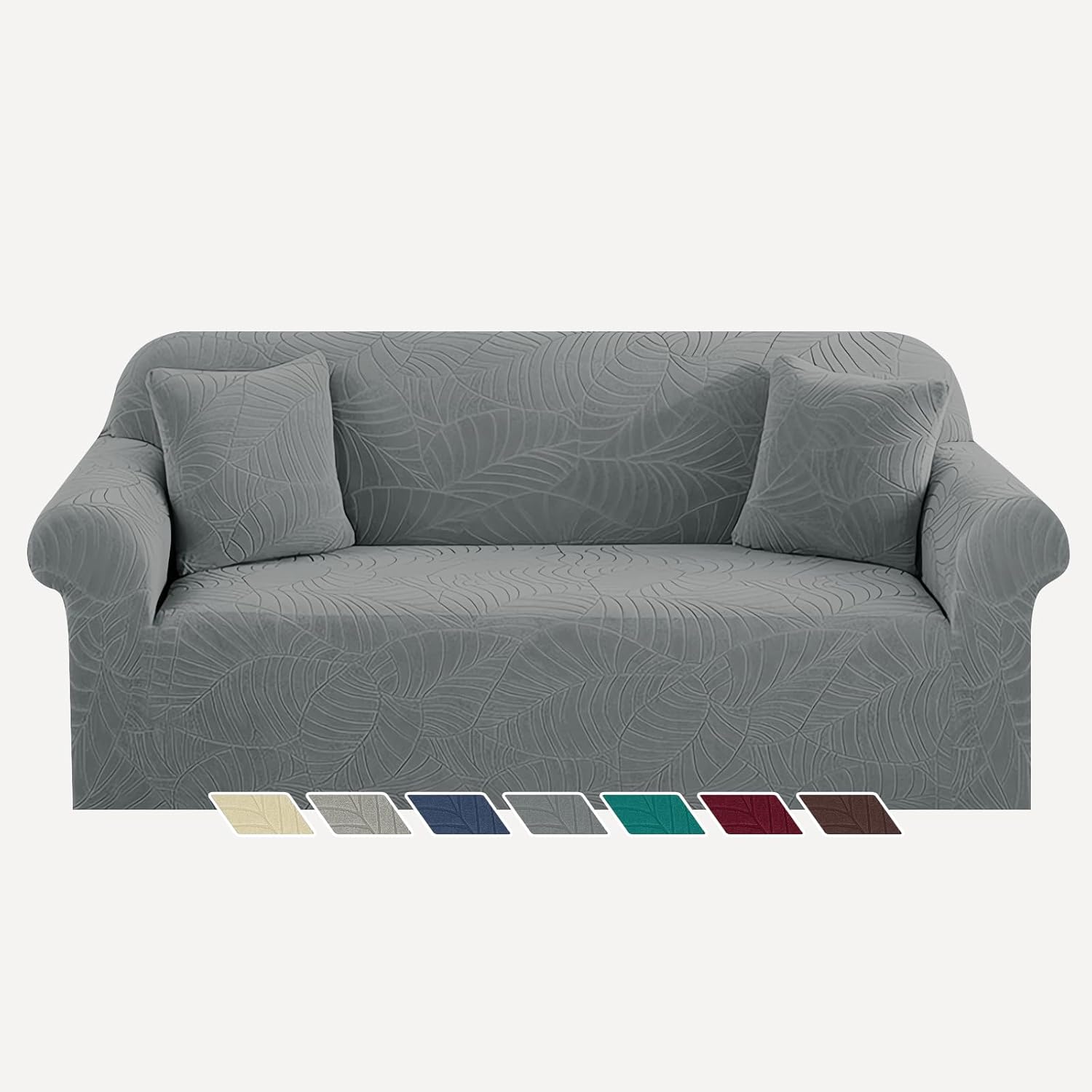 YEMYHOM Couch Cover High Stretch Jacquard Design for 3 Cushion