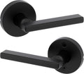 Kwikset Halifax Interior Passage Door Knob in Matte Black Finish