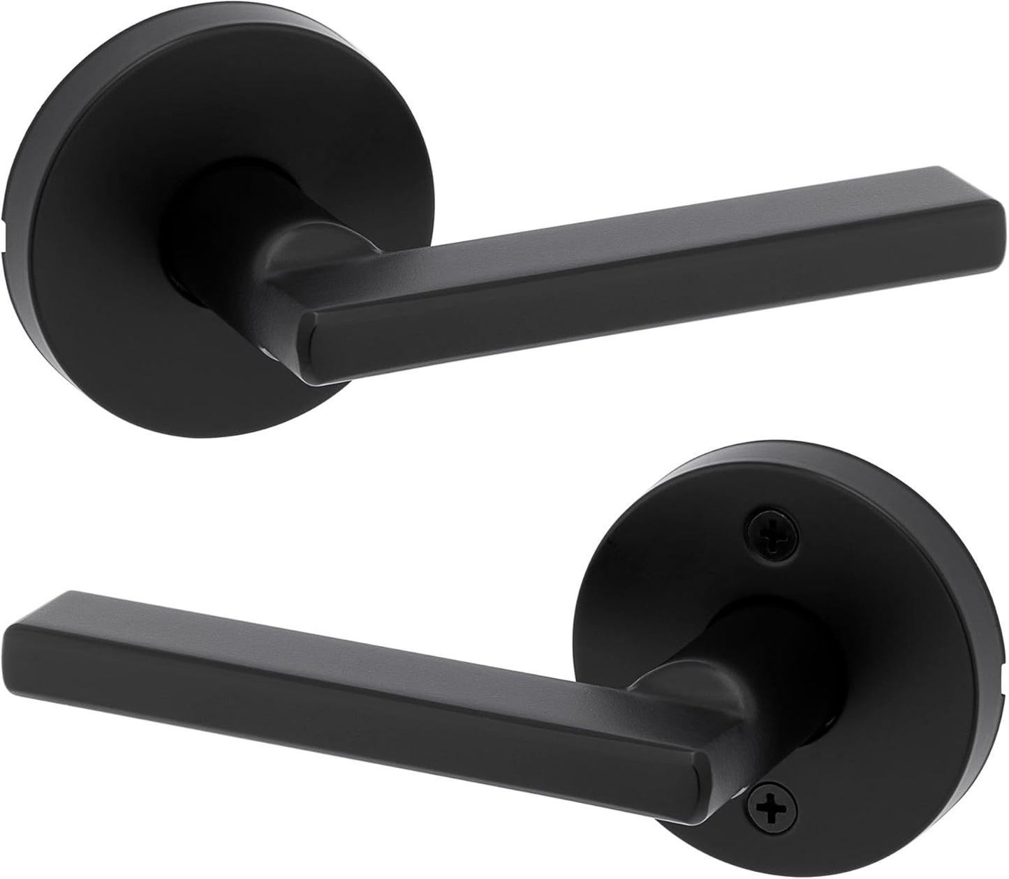 Kwikset Halifax Interior Passage Door Knob in Matte Black Finish