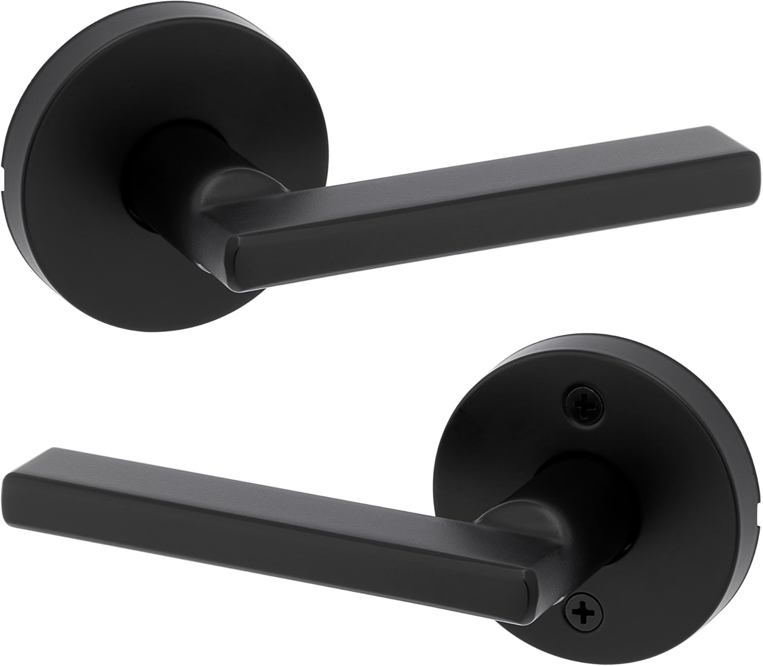 Kwikset Halifax Interior Passage Door Knob in Matte Black Finish