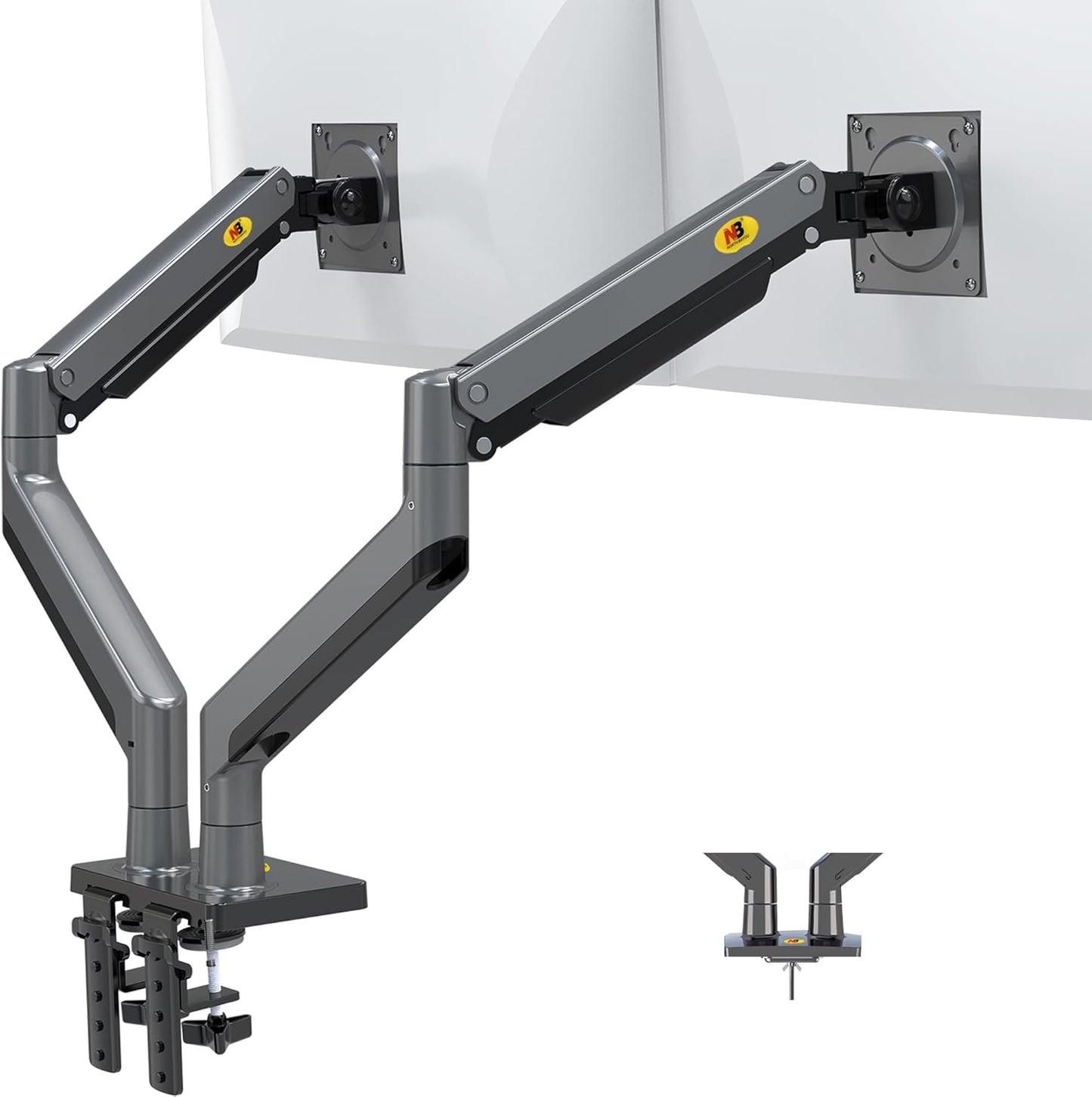Dual Monitor Arm for 22ft'-32ft' Monitors - Full Motion Mount