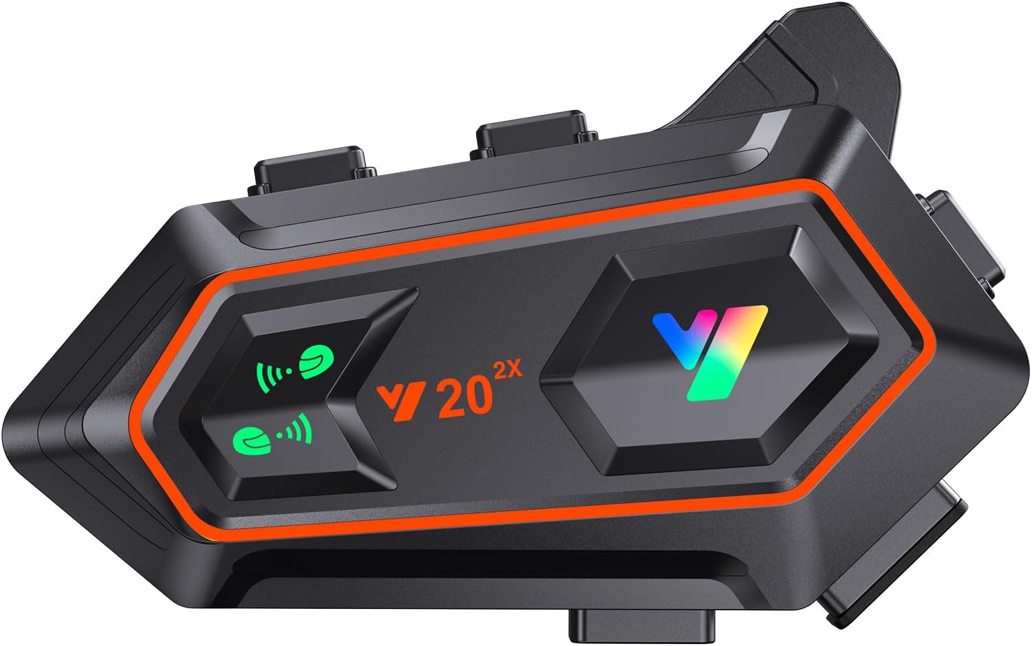 Y20-2X Motorcycle Helmet Bluetooth Headset with RGB Lighting