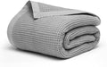 Organic Cotton Waffle Throw Blanket, 55 in x 60 in - All-Season Cozy