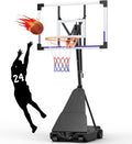 TONBUX Basketball Hoop Outdoor with Adjustable Height for All Ages