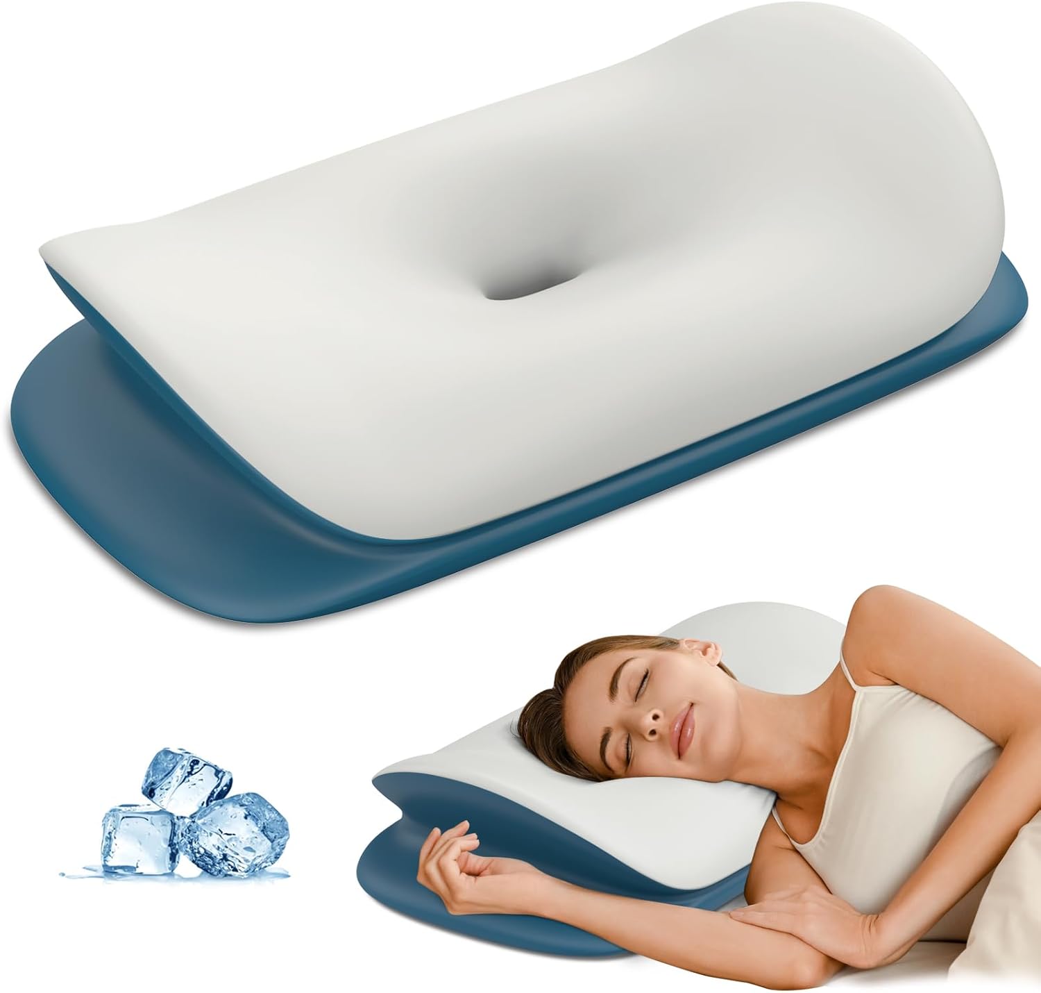 Cervical Neck Pillow for Pain Relief - Ergonomic Memory Foam