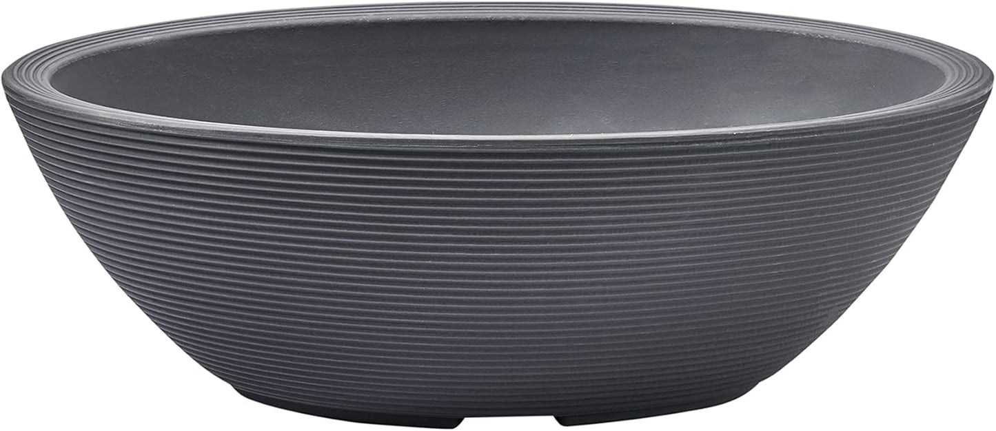 Crescent Garden Delano Oval Bowl - Stylish Double-Walled Pot