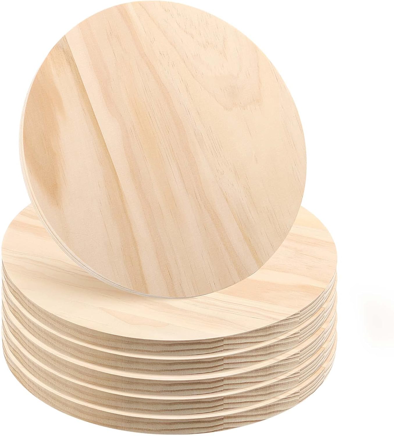 10 Inch Wood Circle Plaques for DIY Crafts and Home Decor