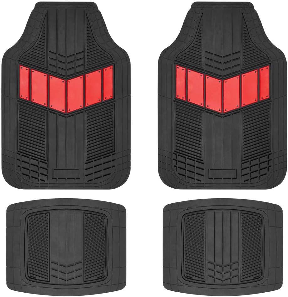 BDK Rubber Car Floor Mats for All Weather Protection and Fit