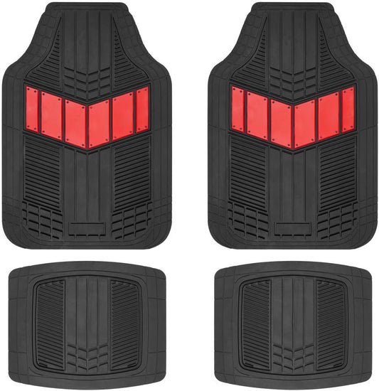 BDK Rubber Car Floor Mats for All Weather Protection and Fit