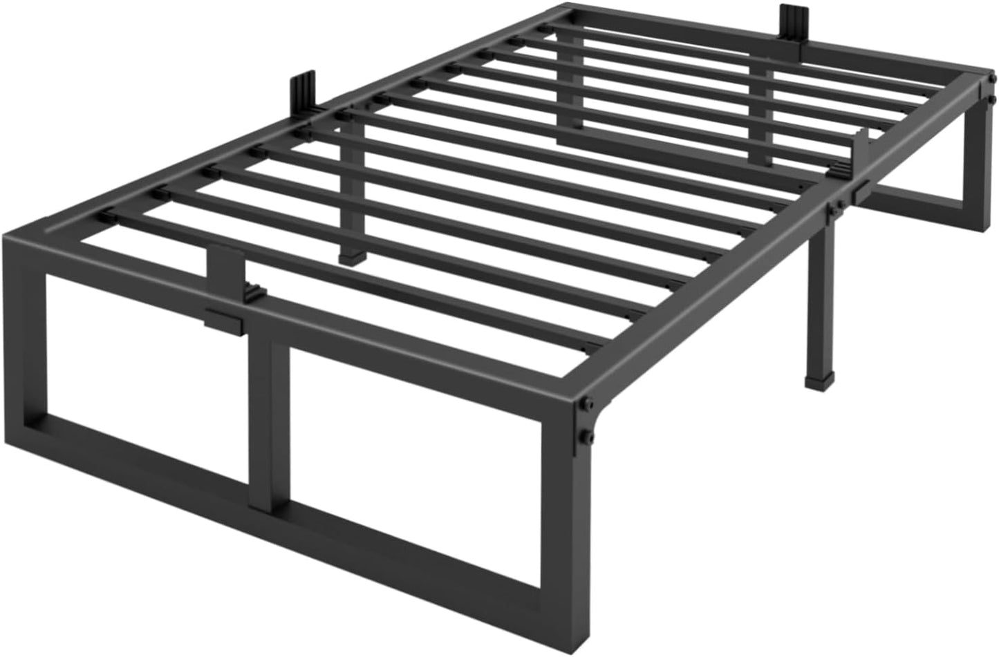 Twin XL Size Bed Frame with Heavy Duty Support and Storage