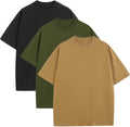 Mens Oversized T-Shirts Loose Fit Crewneck Tee - Heavyweight Cotton