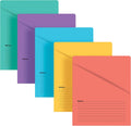 Lined Vertical Slash Pocket File Folders 25 Pack - Color Code Files