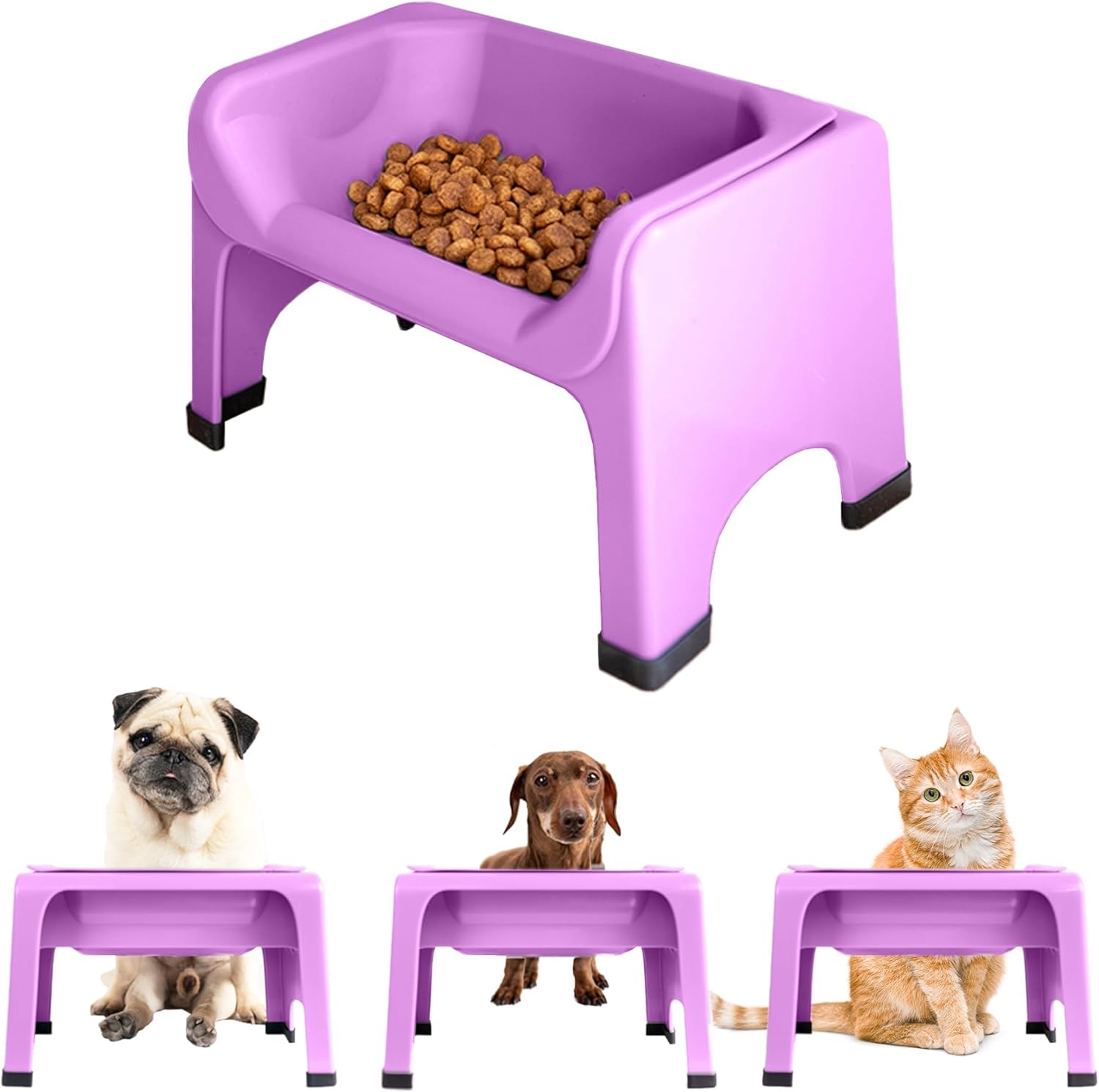 Fluff Trough Elevated Dog Bowl for Healthy Eating and Comfort