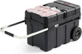 Keter Masterloader Resin Rolling Tool Box - Mobile Organized Storage