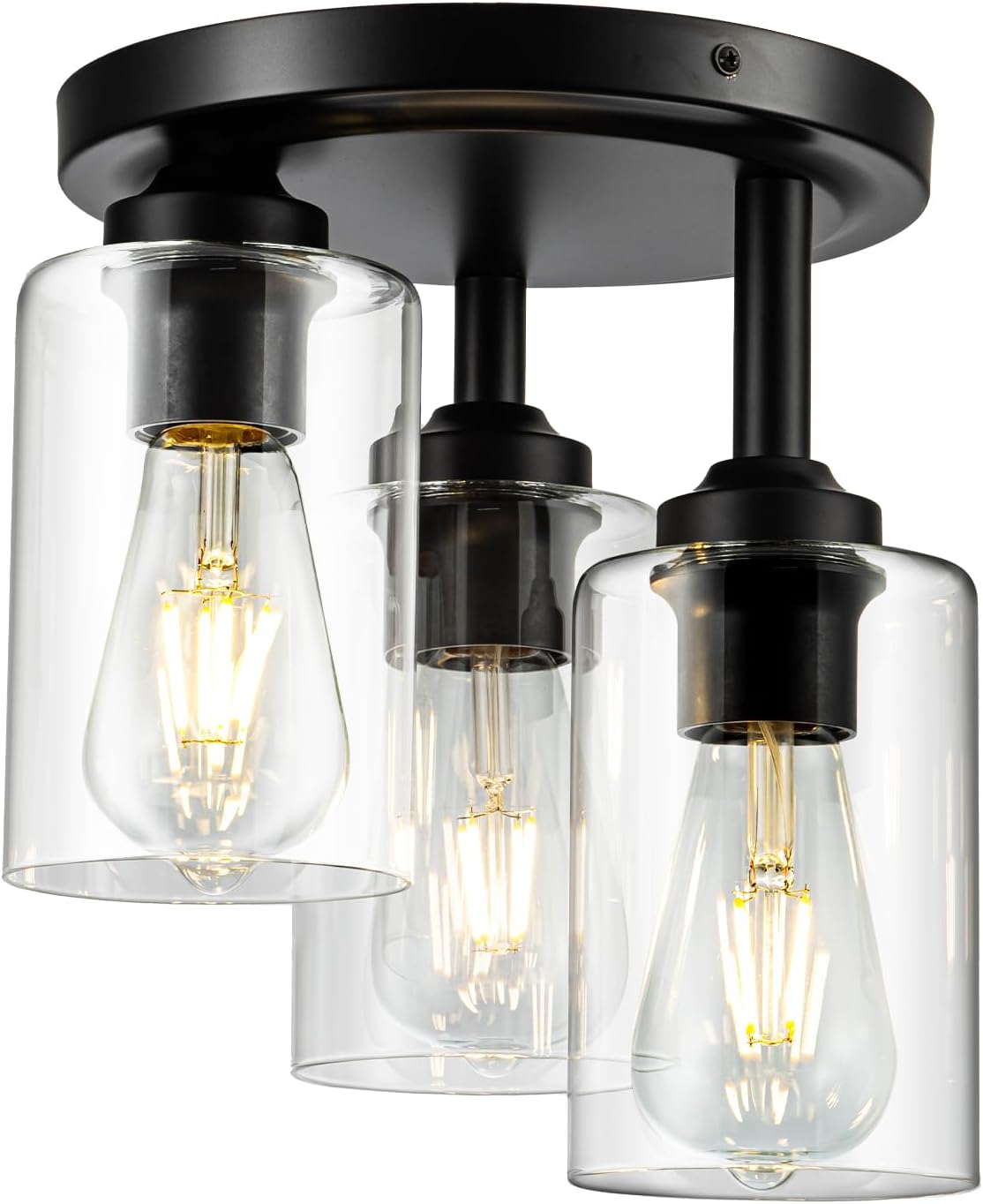Mayful Semi Flush Mount Ceiling Light for Rustic Home Decor