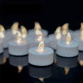 Flameless Tea Lights Candles - 200 Warm White LED Tealights Realistic