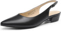 Kitten Slingback Low Block Heels for Women - Comfortable (Style ZRDZ)