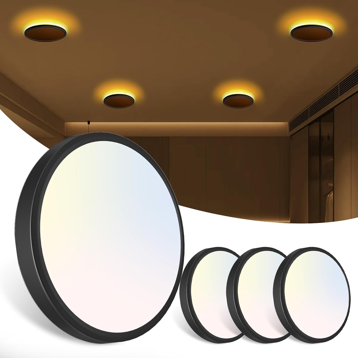 7 Inch LED Ceiling Light with Night Light for Home Use