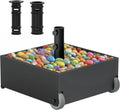 Patio Umbrella Base Heavy Duty with Wheels - Fillable 200lb Capacity