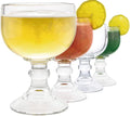 Margarita Glass Schooner Set of 4 - Extra Large 21.5 Oz Goblets