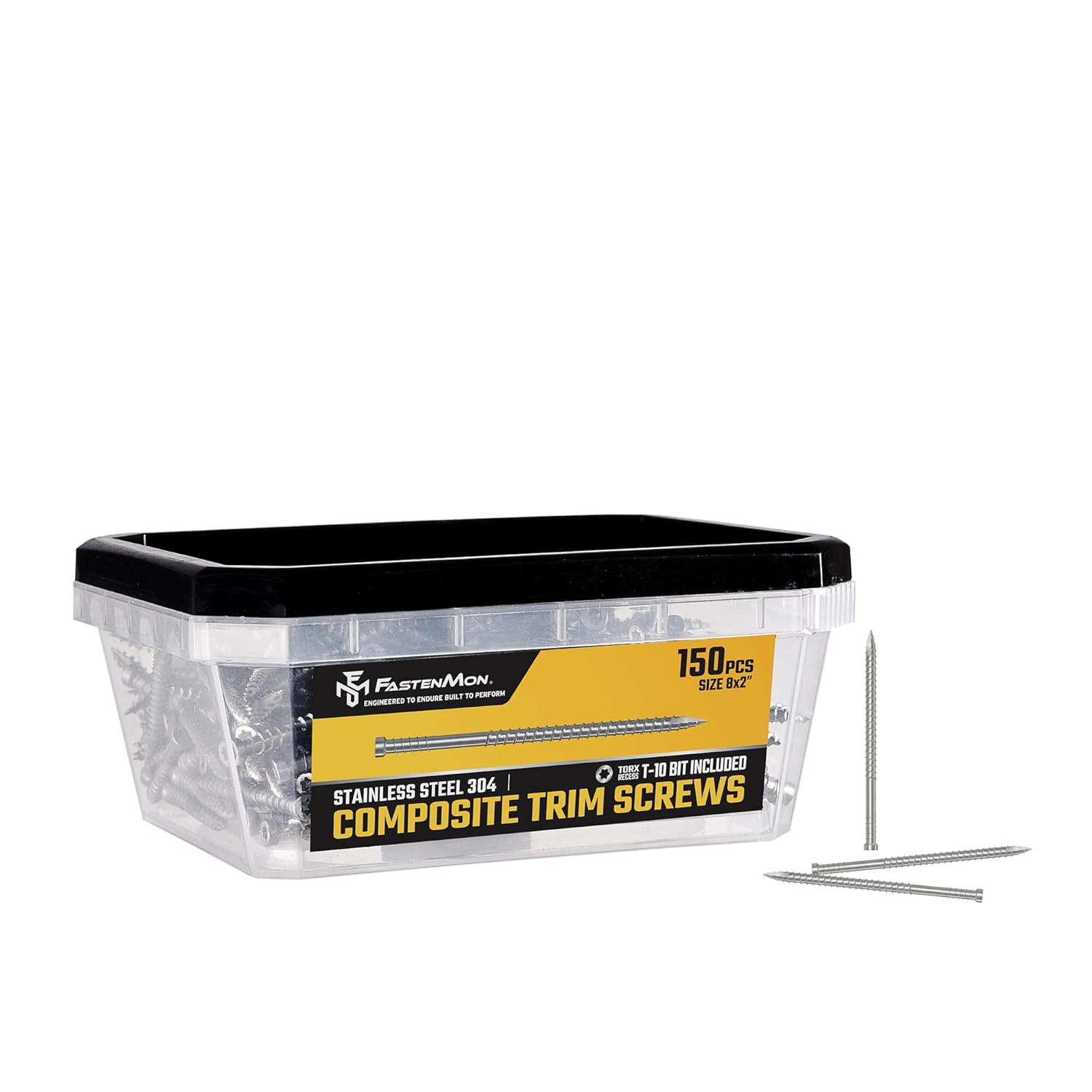 Composite Trim Screws for PVC & Wood, Rust-Resistant Fasteners
