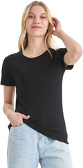 100% Merino Wool T Shirts Women Crew Neck - Soft, Odor Resistant