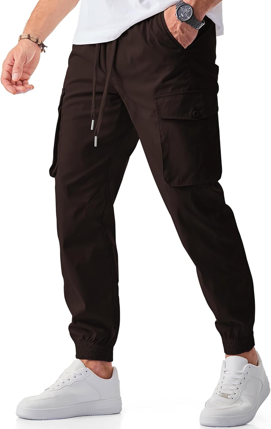 JMIERR Men's Casual Cargo Joggers Pants for Comfort and Style