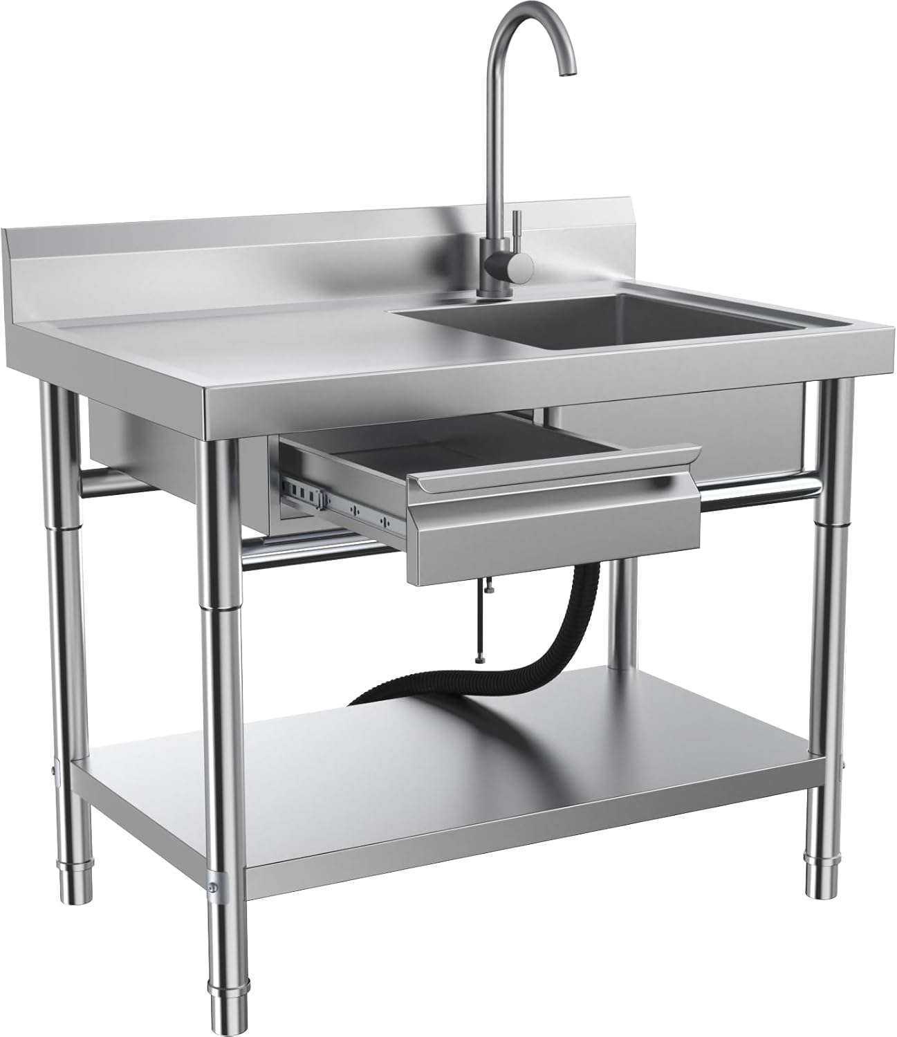 Stainless Steel Utility Sink for Kitchen and Laundry Room Use