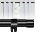 Adjustable Heavy Duty Black Curtain Rod - Versatile Window Rod for Any Room