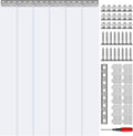 PVC Strip Curtain 84in x 38in - Clear Freezer & Cooler Door Strips