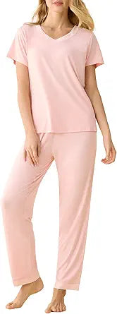 Latuza Women's V-neck Sleepwear Pajama Set for Ultimate Comfort