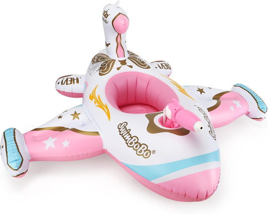 Swimbobo Pink Toddler Pool Float with Water Gun - Fun & Safe for Kids 3+