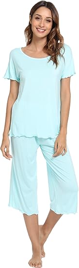 WiWi Bamboo Pajamas for Women Soft Plus Size Pajama Sets
