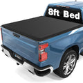 Easy Install Soft Roll Up Tonneau Cover | Fits 99-07 Silverado/Sierra 8ft Bed | Weatherproof | HIWOLF