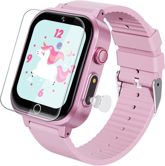 Fiechcco Smart Watch: HD Touchscreen, Dual Camera, Educational Kids Gift