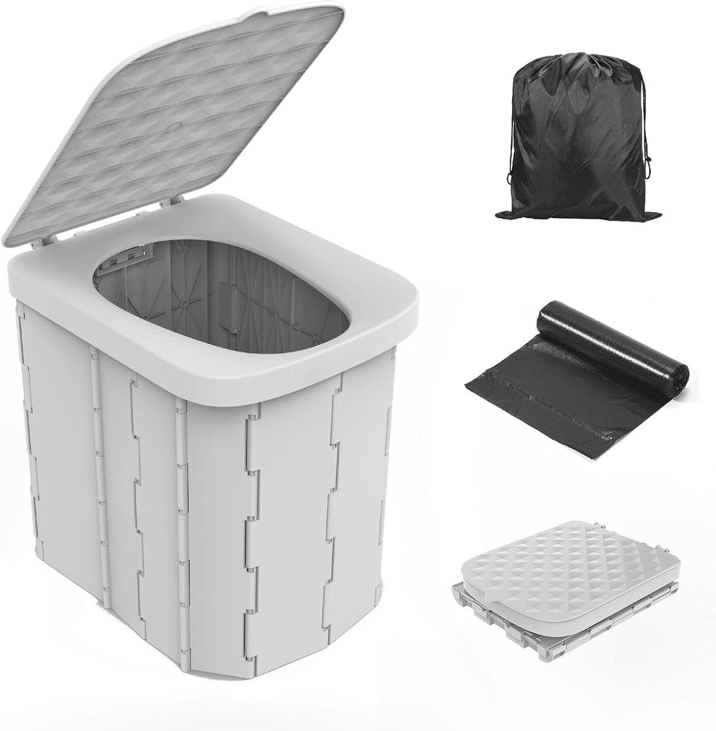 Hapoon XL Folding Travel Toilet - Portable Comfort