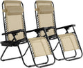 Zero Gravity Chair Patio Lounge Chaise 2 Pack - Adjustable Comfort