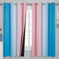 Ombre Blackout Curtains 52x63 in 2 Panels - Total Blackout & Thermal