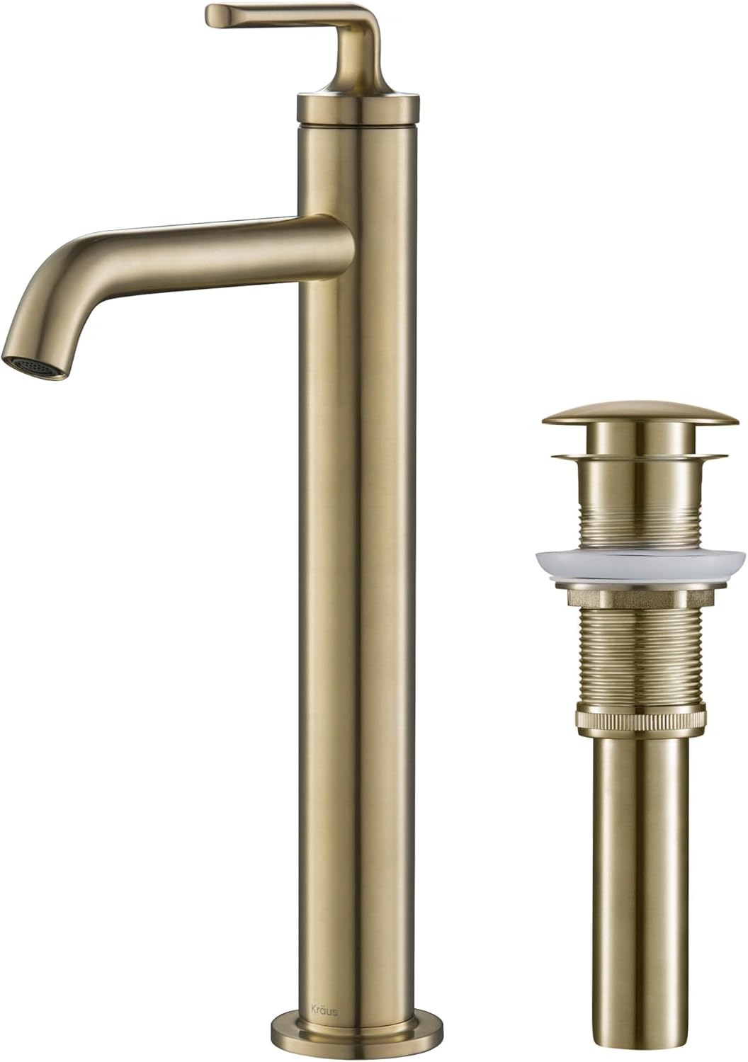 KRAUS Ramus Vessel Sink Faucet in Brushed Gold for Modern Bathrooms