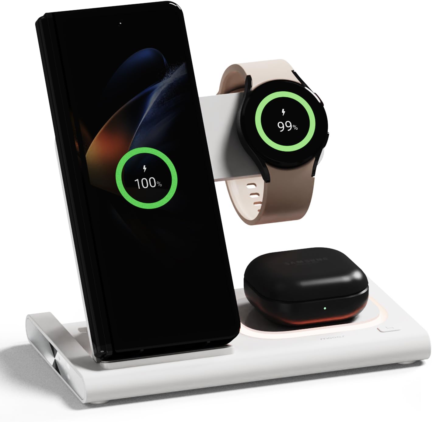 15W Fast Wireless Charger Stand - Charge Simultaneously