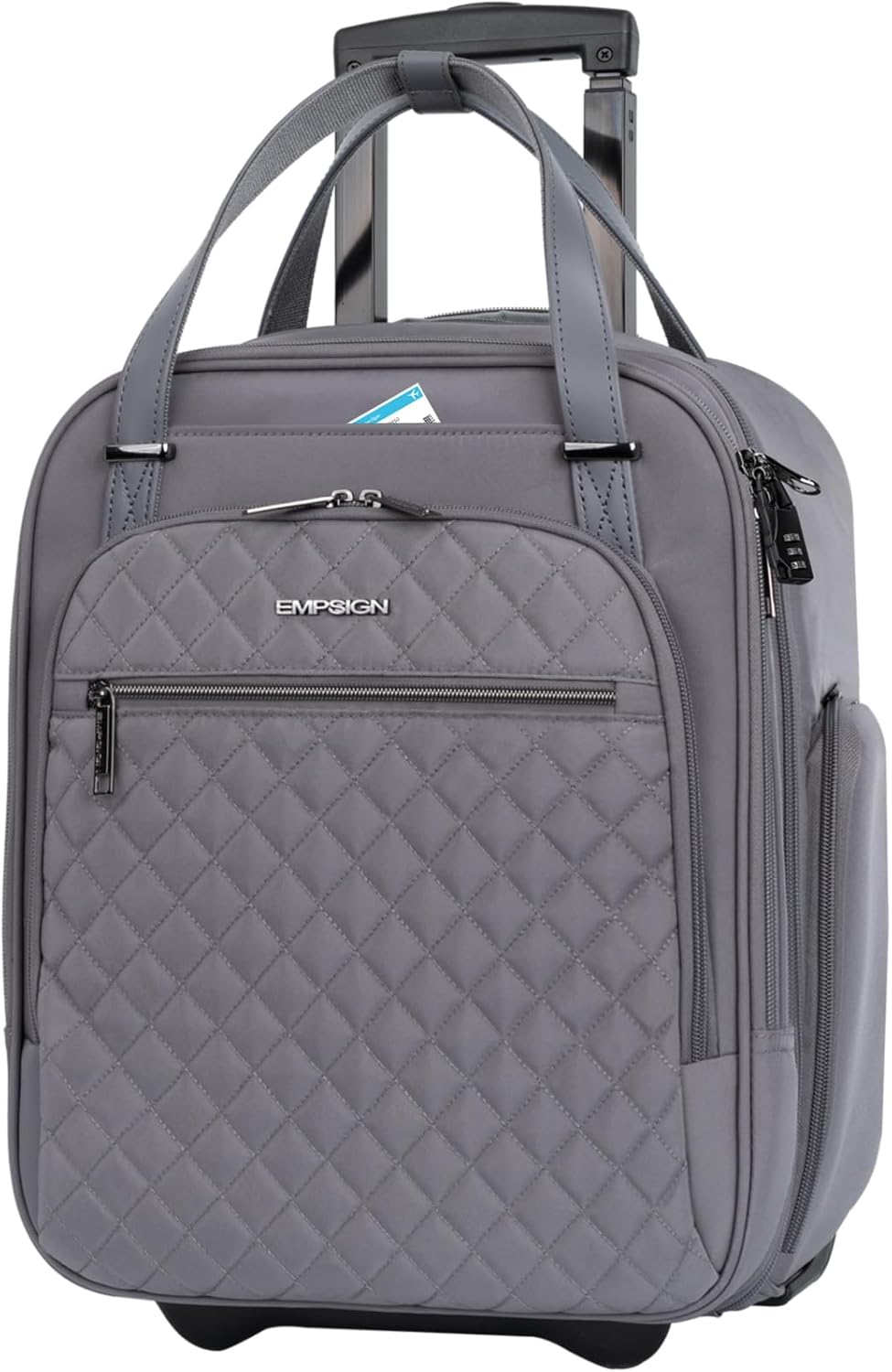 EMPSIGN Underseat Carry On Wheeled Bag for Travel and Business