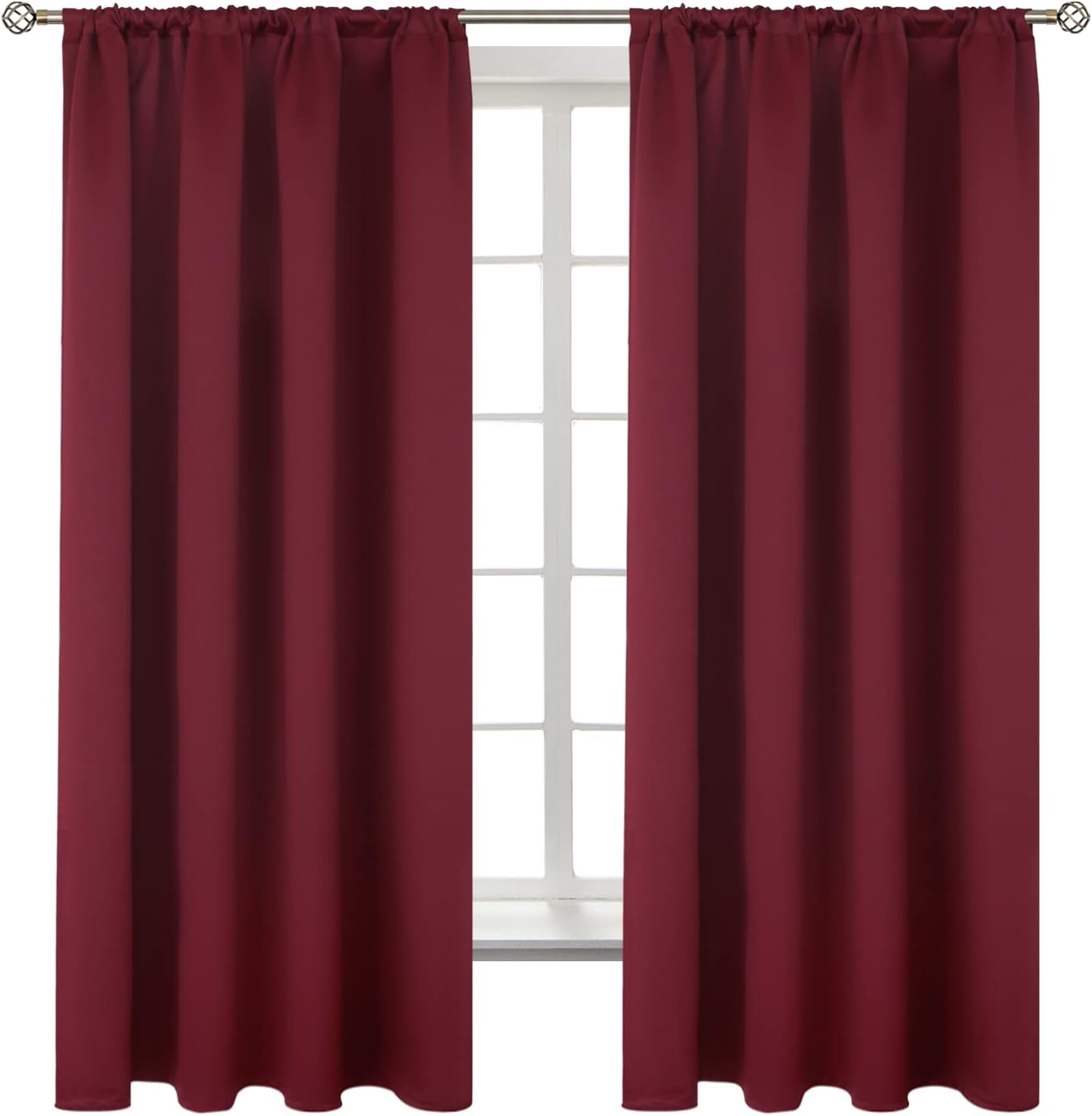 BGment Burgundy Blackout Curtains for Bedroom and Living Room